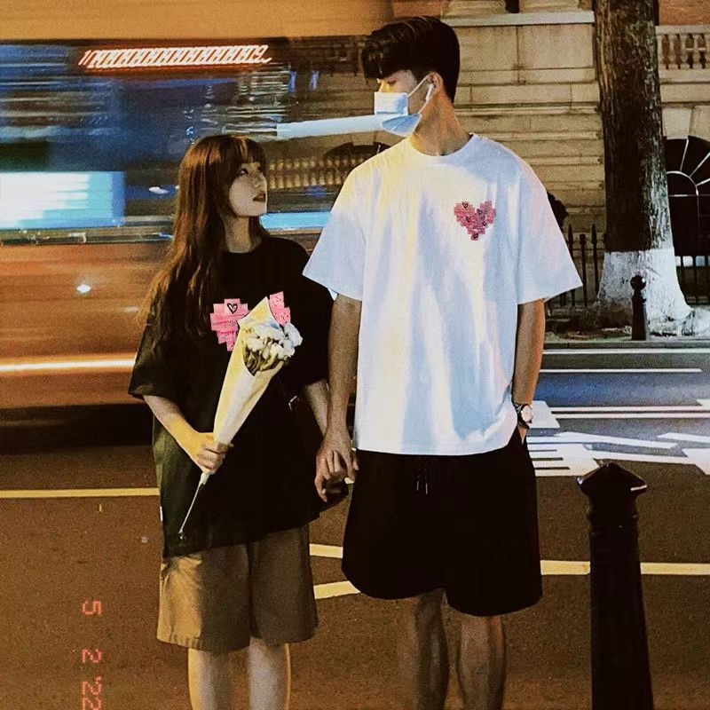 NRVP Áo Thun Unisex Mùa Hè Dáng Suông Tay Cộc Phong Cách Hàn Quốc Cho Nam Nữ