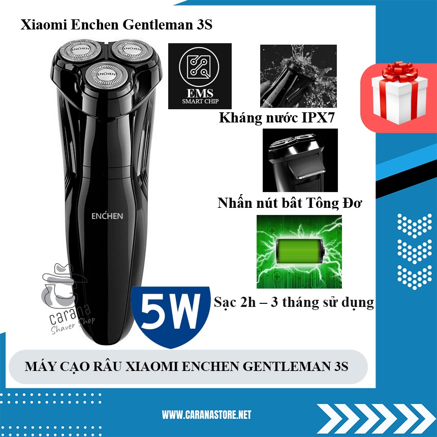 Máy cạo râu XIAOMI ENCHEN GENTLEMAN 5S, máy cạo râu đa năng, máy cạo lông, máy cạo râu 4D, máy cạo râu 2 trong 1