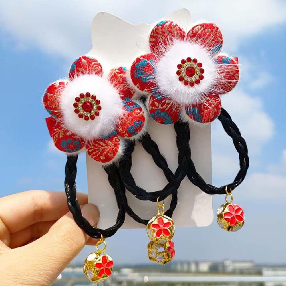 Kẹp Tóc Hình Nơ Phong Cách Trung Hoa Mừng Năm Mới Cho Bé Gái