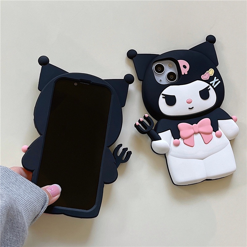 SANRIO Dễ Thương Ốp Điện Thoại Silicon Mềm In Hình kuromi Cho iphone 15 14 13 12 11 pro max xs xr x xsmax