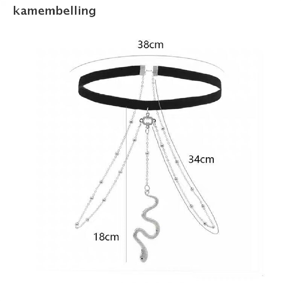 Kamembelling Dây Xích Đeo Cơ Thể Màu Đen Co Giãn Nhiều Dây Bằng Kim Loại Phong Cách Bohemian Quyến Rũ