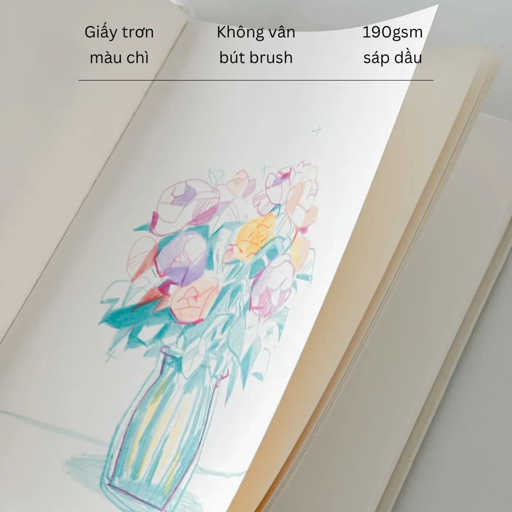 Sổ SKETCHBOOK CRABIT A5 Vẽ Phác Thảo Chì 190gsm