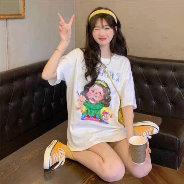 NRVP Áo Thun Unisex Mùa Hè Dáng Suông Tay Cộc Phong Cách Hàn Quốc Cho Nam Nữ