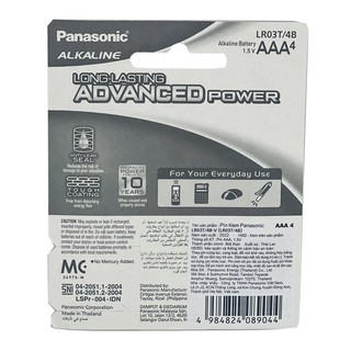 vĩ 2 viên Pin đũa AAA Panasonic alkaline LR03T/2B