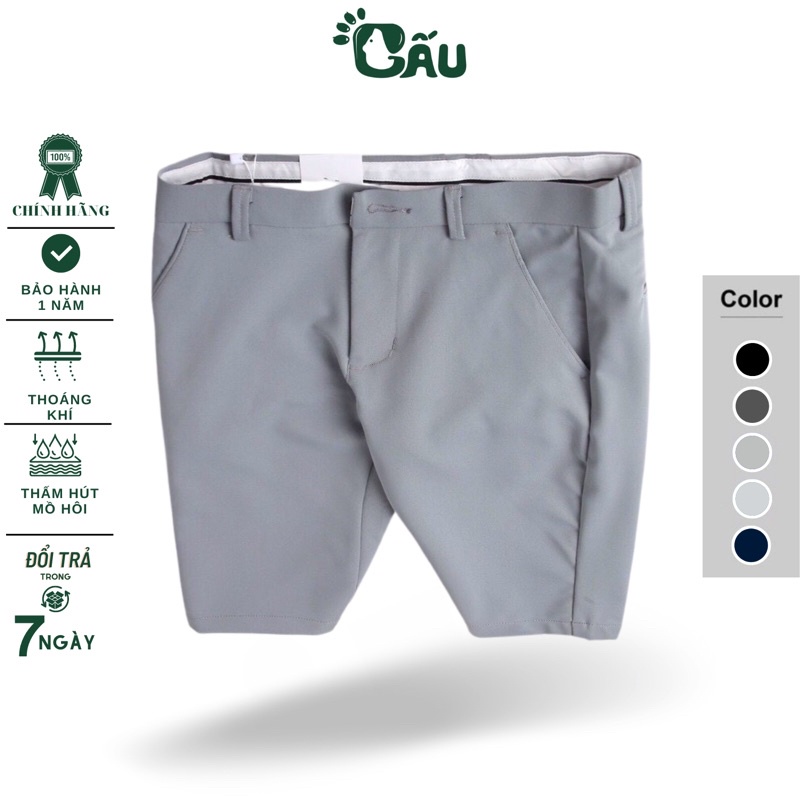 Quần short tây nam Gấu 194 vải âu mềm mịn, co dãn nhẹ - form slimfit [ Có Big Size ] - SHORT