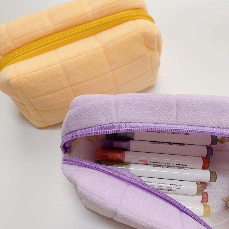 Hộp bút vải màu pastel - Túi đựng bút siêu to