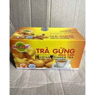 Trà gừng hòa tan hùng phát hộp 200g