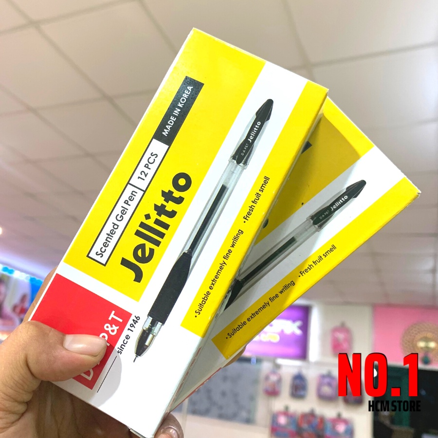 Hộp 12 Cây Bút Gel Cao Cấp Jellitto 0.4mm Hàn Quốc  - Văn Phòng Phẩm No.1