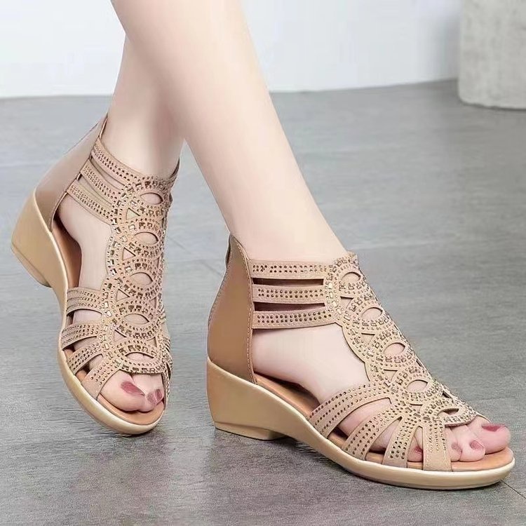 Sandal cao gót nữ Đế Xuồng 5cm mềm mại thời trang có 2 màu tùy chọn - XIELUAIZTA