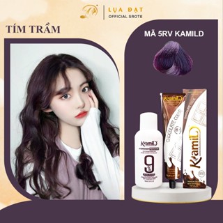  Combo màu TÍM TRẦM màu nhuộm collagen KamiLD mùi thơm socola  màu nhuộm tóc bạc  tự nhuộm tại nhà 