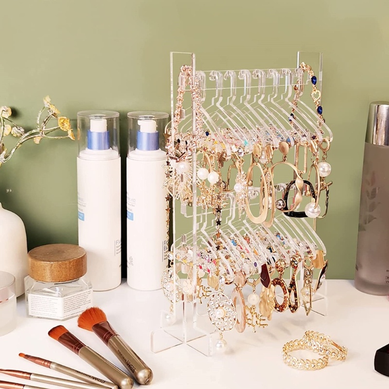 Flgo Giá Đỡ Bông Tai Bằng Acrylic Trong Suốt Sức Chứa Lớn