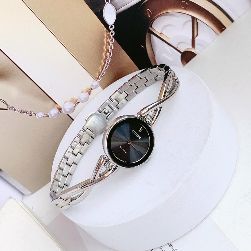 Đồng hồ nữ Citizen dây thép không gỉ, kích thước 23mm