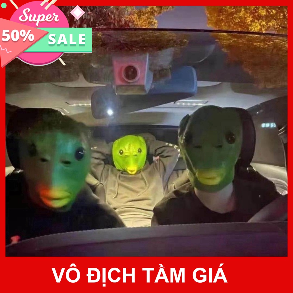 Mặt Nạ Cá da xanh, Mặt nạ ếch xanh Silicon Trùm Đầu Độc Đáo Vui Nhộn, Đồ chơi cosplay yêu quái