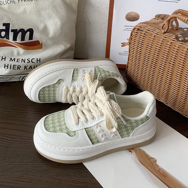 Giày thể thao nữ bánh mì độn đế 2022 phong cách Hàn Quốc