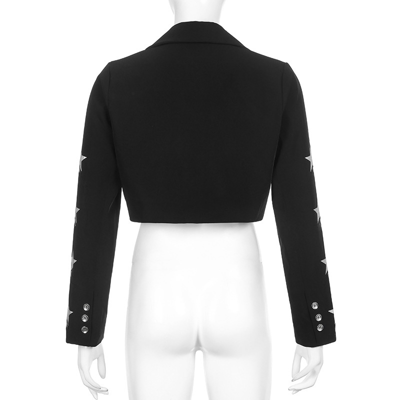 Áo Khoác Dài Tay In Họa Tiết Ngôi Sao Xinh Xắn Dành Cho Nữ