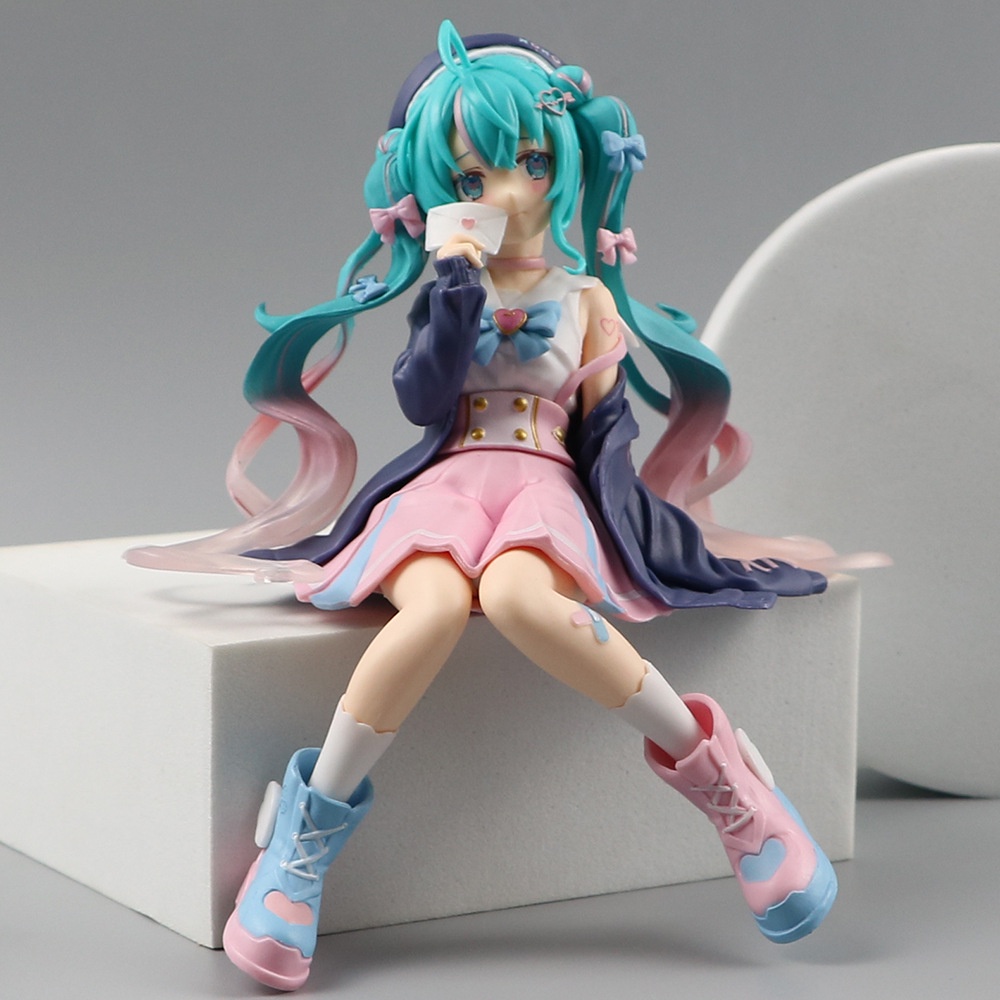 Mô Hình Nhân Vật Hatsune Miku Bằng PVC Dễ Thương Dùng Trang Trí Xe Hơi