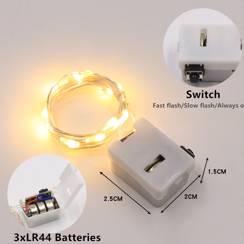 (Miễn Phí Pin) Dây Đèn LED 3M 3 Chế Độ Ánh Sáng Thần Tiên Trang Trí Trong Và Ngoài Nhà | BigBuy360 - bigbuy360.vn