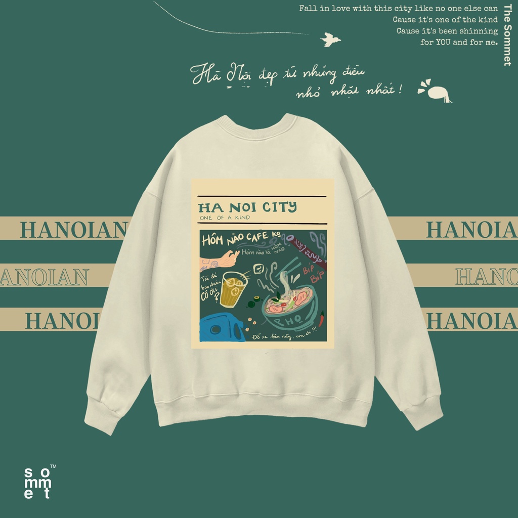 Áo sweater nỉ dày dặn Hanoian ver 2022 - SW03