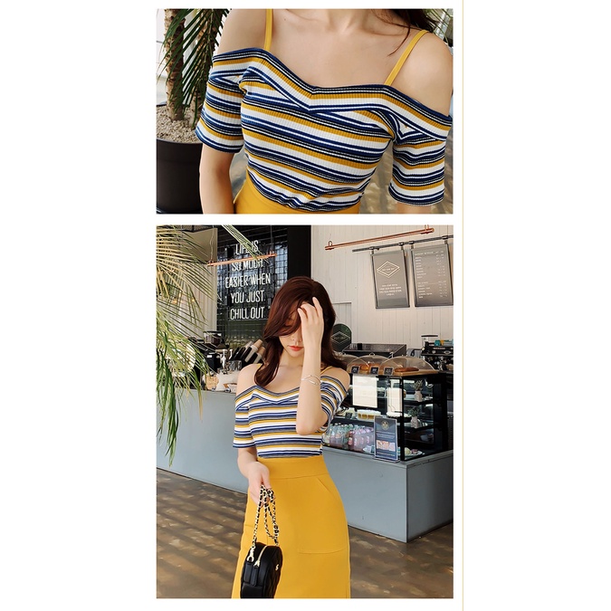 Vải Dệt Kim polycotton Họa Tiết Kẻ Sọc Màu Sắc Cầu Vồng Xinh Xắn