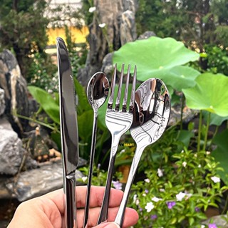 Muỗng inox, nĩa inox, dao ăn bít tết, bộ dao nĩa, thìa ăn cơm, dĩa ăn hoa quả VK-0020