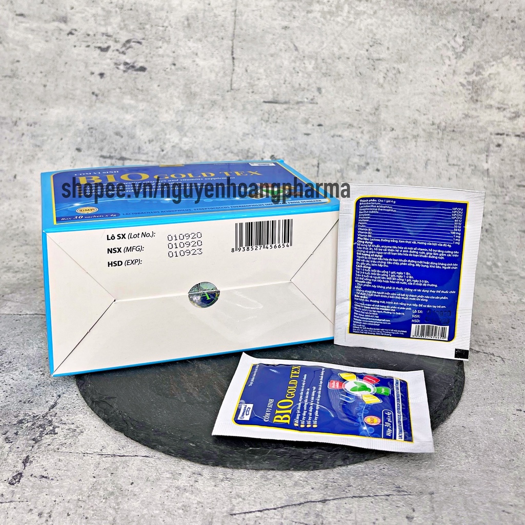 Cốm ăn ngon cho bé Bio Gold Tex bổ sung lợi khuẩn, giúp bé ăn ngon, tăng hấp thu,hỗ trợ hệ tiêu hóa - Hộp 20 gói