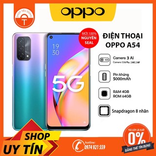 Điện thoại OPPO A54 4GB/64GB Có 5G Chống Nước Có Sạc nhanh 18W, Mới 100%