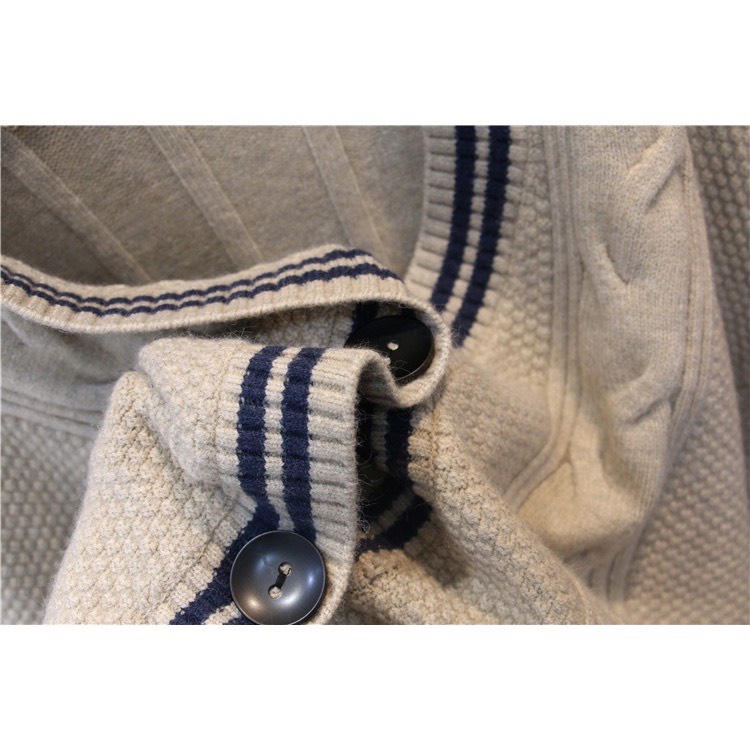Áo khoác cardigan nữ len thừng kiểu dáng học sinh