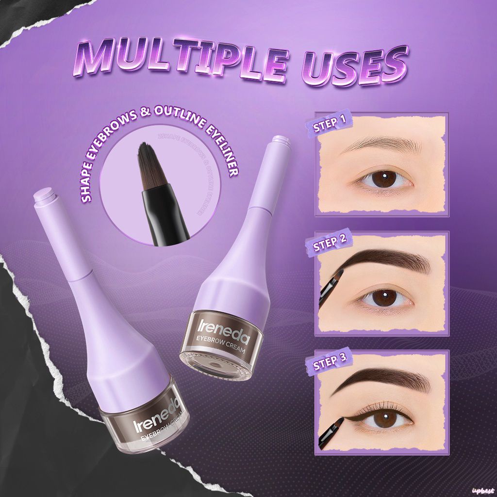 ♕Ireneda 3d Lông Mày Kem Chải Chân Mày Tự Nhiên Dễ Dàng Màu Chống Nước Không Bị Nhòe Tạo 3 chiều Tự Nhiên Hoang Dã Lông Mày