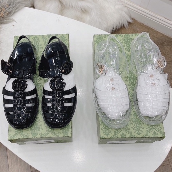Dép rọ gucci, Sandal quai hậu GC trong suốt cực chất chất nhựa siêu bền 2022