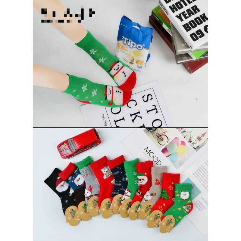 SET 10 TẤT NOEL DỄ THƯƠNG CHO BÉ  SZ 1-12 TUỔI