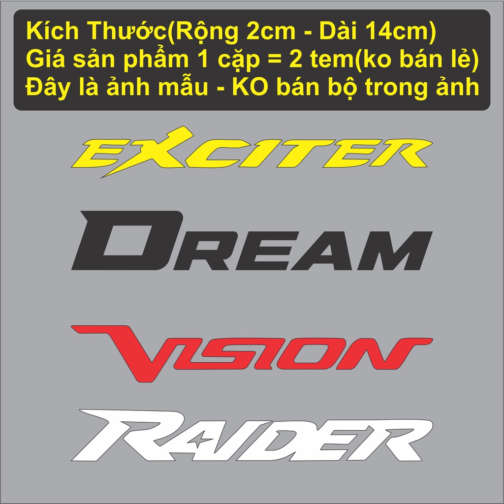 Tem FONT  gốc của các dòng xe Exciter - Vision - Vario - Winner - Raider - Satria - Sirius - Nouvo -Sonic..