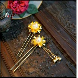 Trâm cài tóc cổ trang đẹp quý phi hoàng hậu cô dâu quả tròn