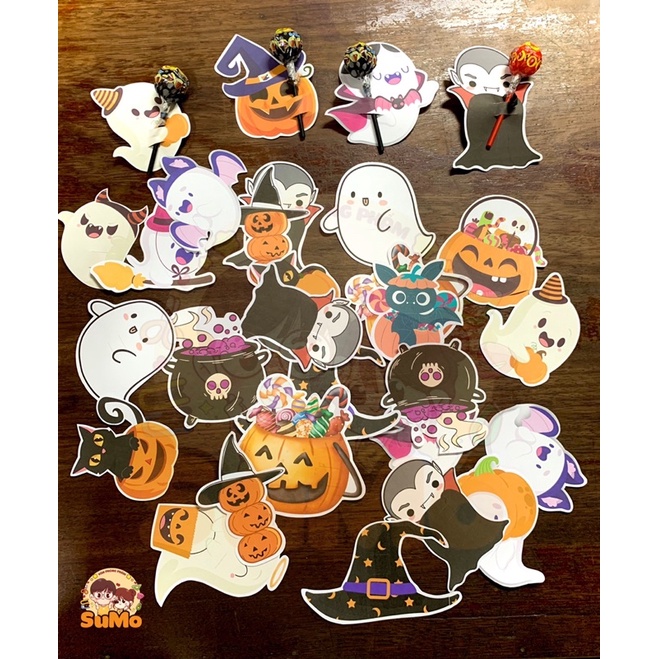 Giấy cắm kẹo Halloween (Cắt công nghiệp, không kèm kẹo)