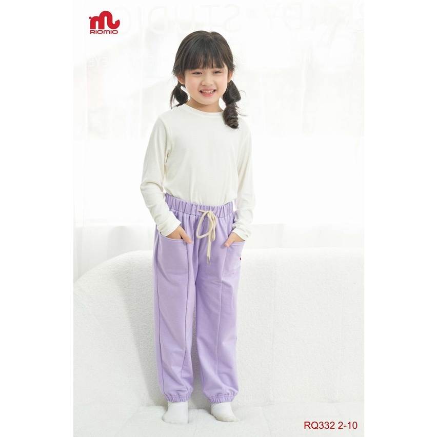 Quần nỉ bé gái thu đông Riomio size 13-40 kg chất liệu mềm mịn ấm áp đi chơi phong cách thể thao sành điệu - RQ332