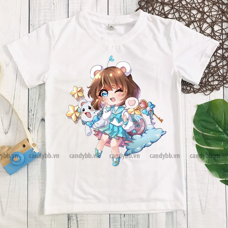 Áo thun bé gái Simmy Hero Team chibi siêu đẹp