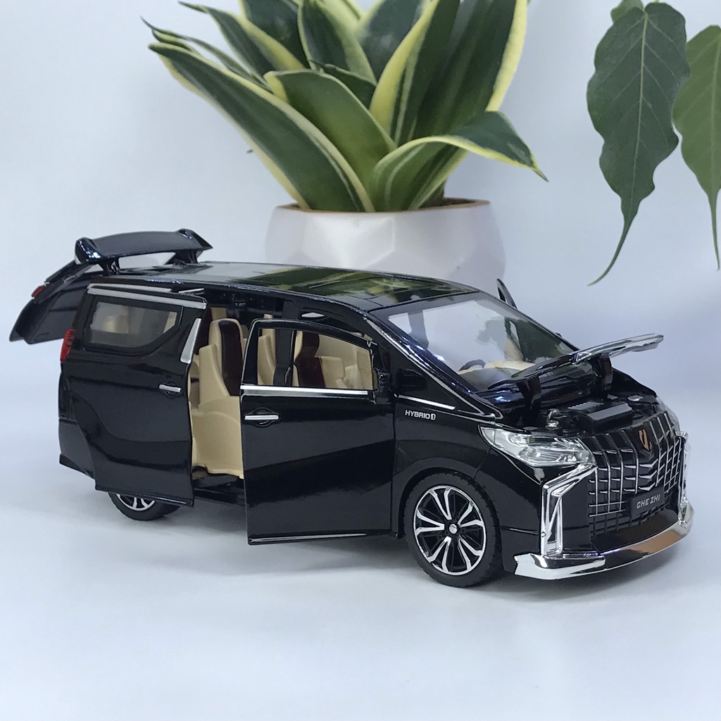 Mô hình xe ô tô Toyota Alphard tỷ lệ 1:24 bằng kim loại mẫu MPV đẳng cấp thương gia