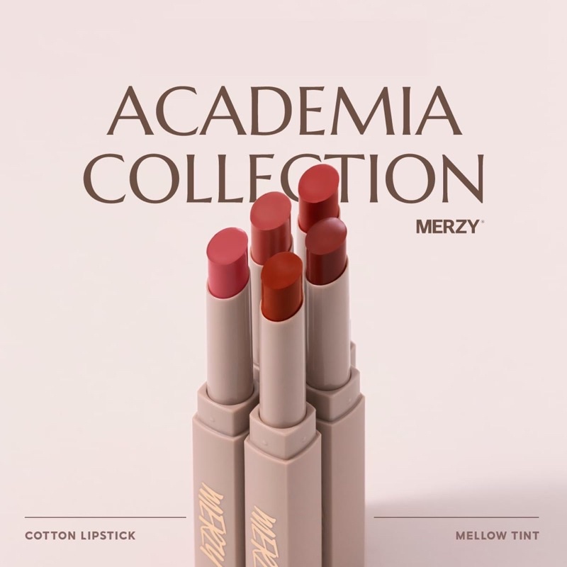 Son Thỏi Lì, Lên Màu Chuẩn, Mịn Mượt Nhẹ Môi Merzy Academia Cotton Lipstick 1.8g