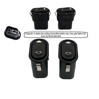 (Cực bền) Công tắc nút nhấn 2 chiều Ford điều khiển lên xuống cửa, rèm, tới lui ghế điện ô tô có bán thêm bộ giắc zin