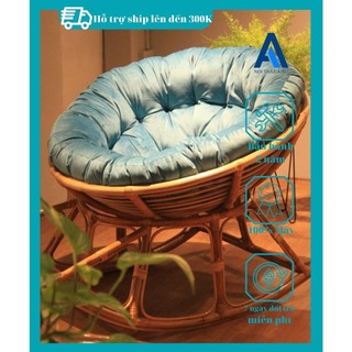 Ghế bập bênh papasan 1m2 kèm vải bố cao cấp , ghế thư giãn