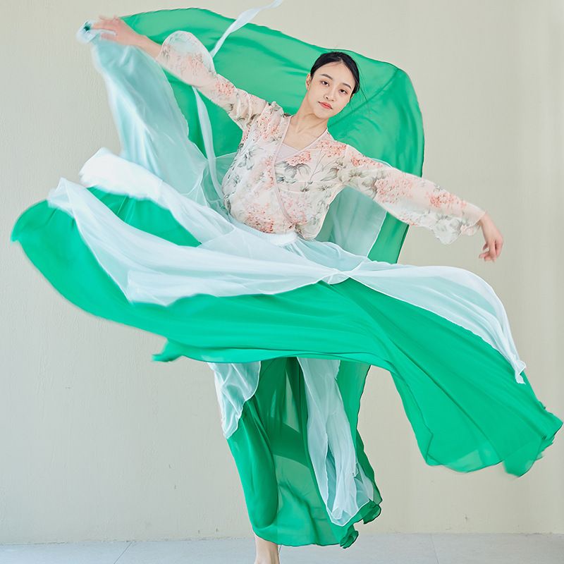 Chân Váy Xòe Biểu Diễn Múa Phong Cách Mới Năm 2021 720 Độ