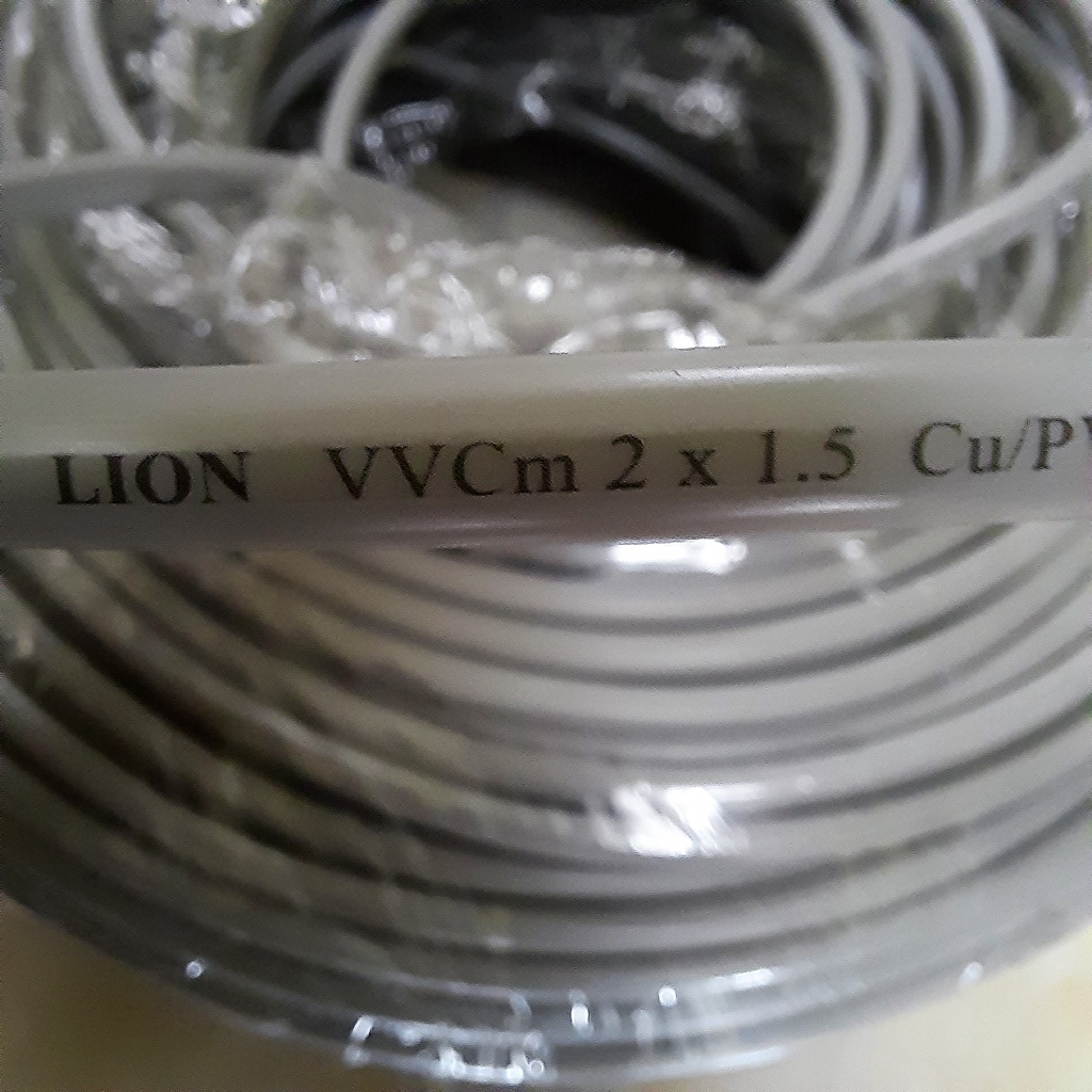 Dây điện VVCm Lion 2,3 ruột xám tròn mềm 300/500V - bán lẻ 5m tới