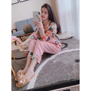 Bộ Lụa Mango Tay Dài Hình Do-La
