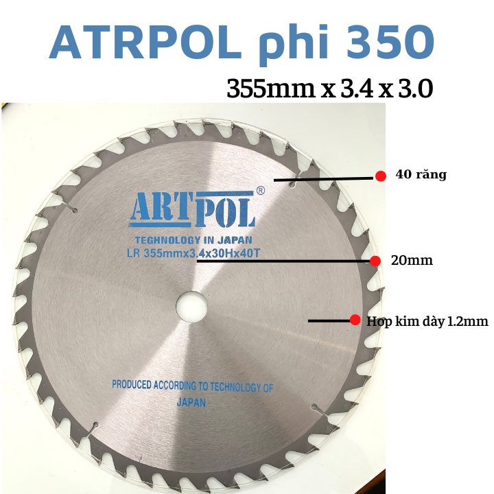 Lưỡi Cưa Gỗ 100mm 180mm 250mm 300mm 350mm ARTPOL