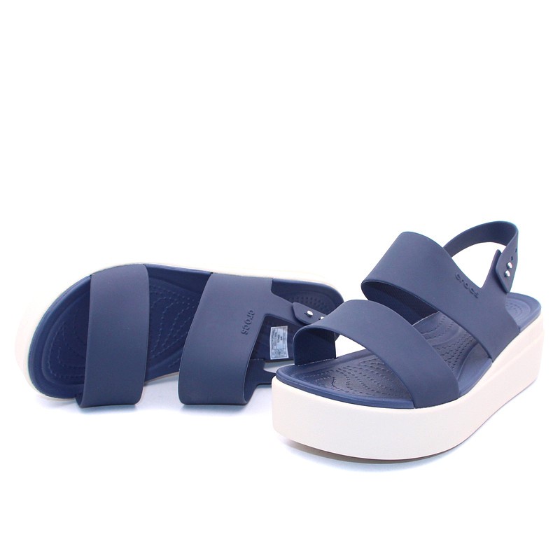 Original Crocs Brooklyn Women's sandals Goods in stock  Women's shoes with thick soles kasut perempuan