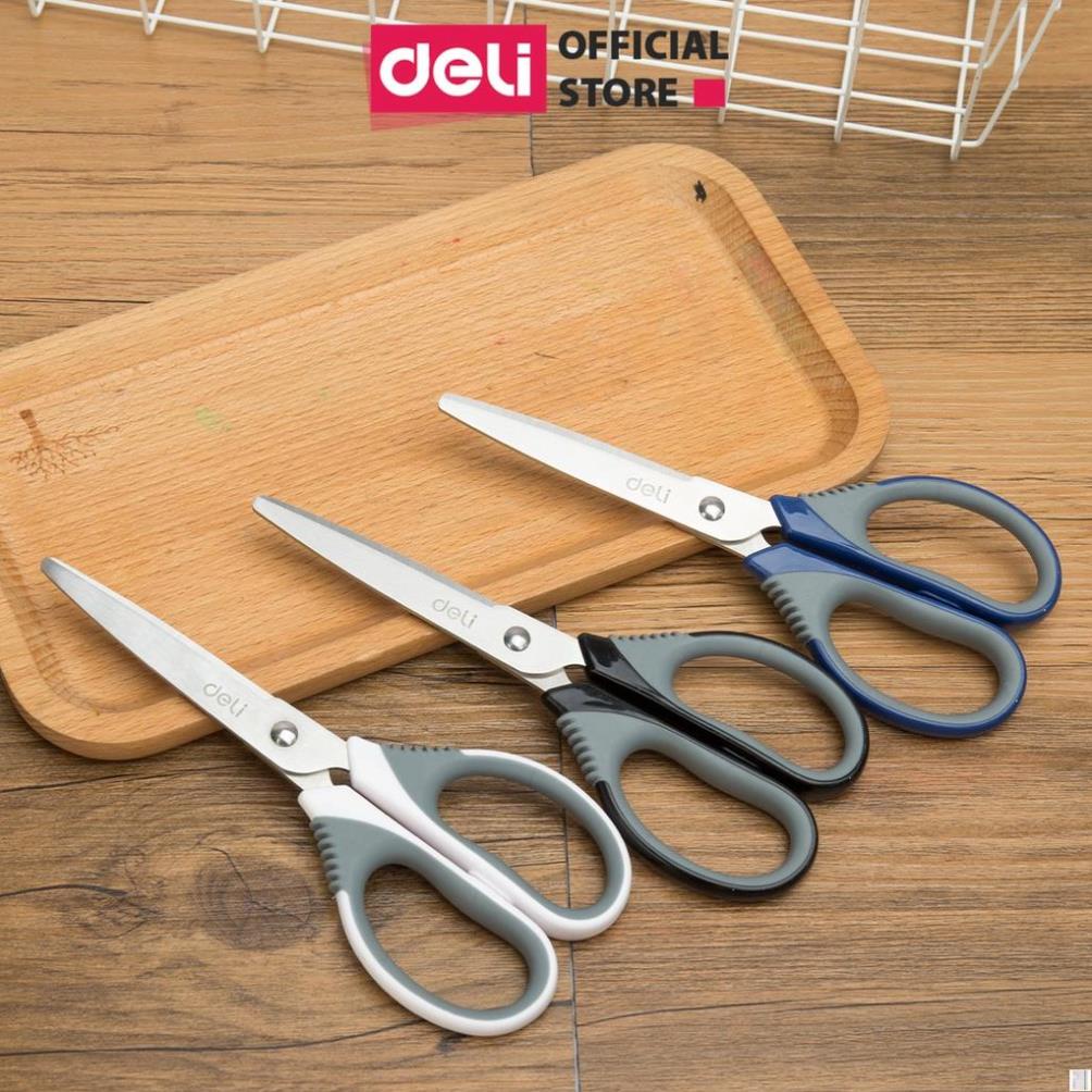 Kéo văn phòng 170mm Deli - Màu Xanh/ Trắng/ Đen - 6045 - Deli