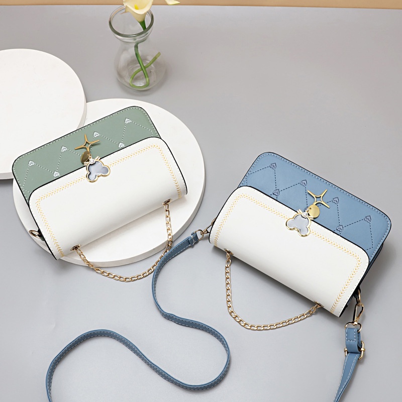 Ielgy Túi Đeo Chéo Hình Vuông Nhỏ Màu Sắc Tươi Tắn Hợp Thời Trang Cho Nữ