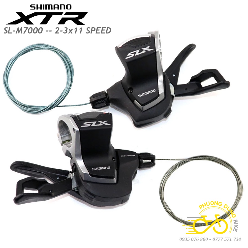 Tay đề bấm xả xe đạp SHIMANO XTR SL M7000 2/3x11 Speed - Hàng Chính Hãng