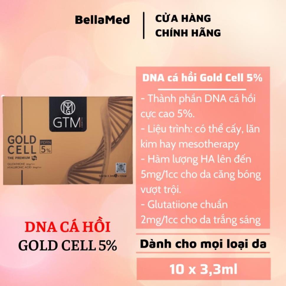Tách lẻ 1 lọ Tế bào gốc căng bóng DNA cá hồi GTM Gold Cell 5% hộp 10 lọ