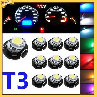 Bộ 10 Đèn Led 12v T3 3528 Smd Gắn Taplo Xe Hơi