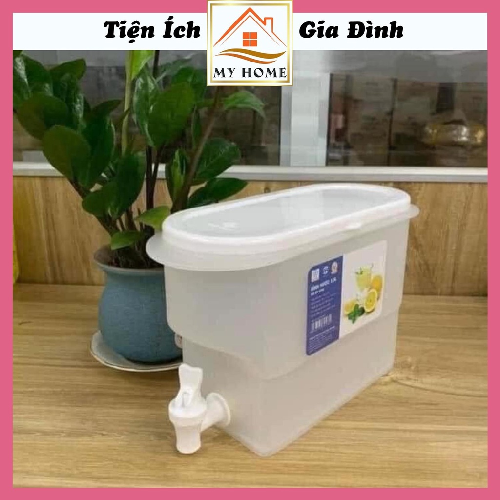 Bình nước 3.5L Việt Nhật, bình đựng nước có vòi để tủ lạnh dung tích 3.5 lít